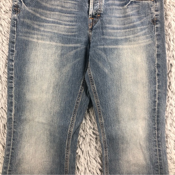 BKE Buckle Jeans Mens Size 36 Jaxon Blue Straight Leg Long Buttonfly - Picture 11 of 13